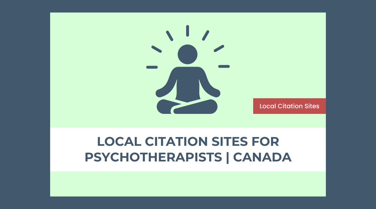 Local citation sites for psychotherapists in Canada