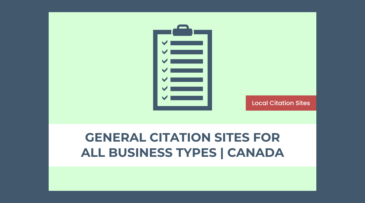 General citation sites for all business types in Canada