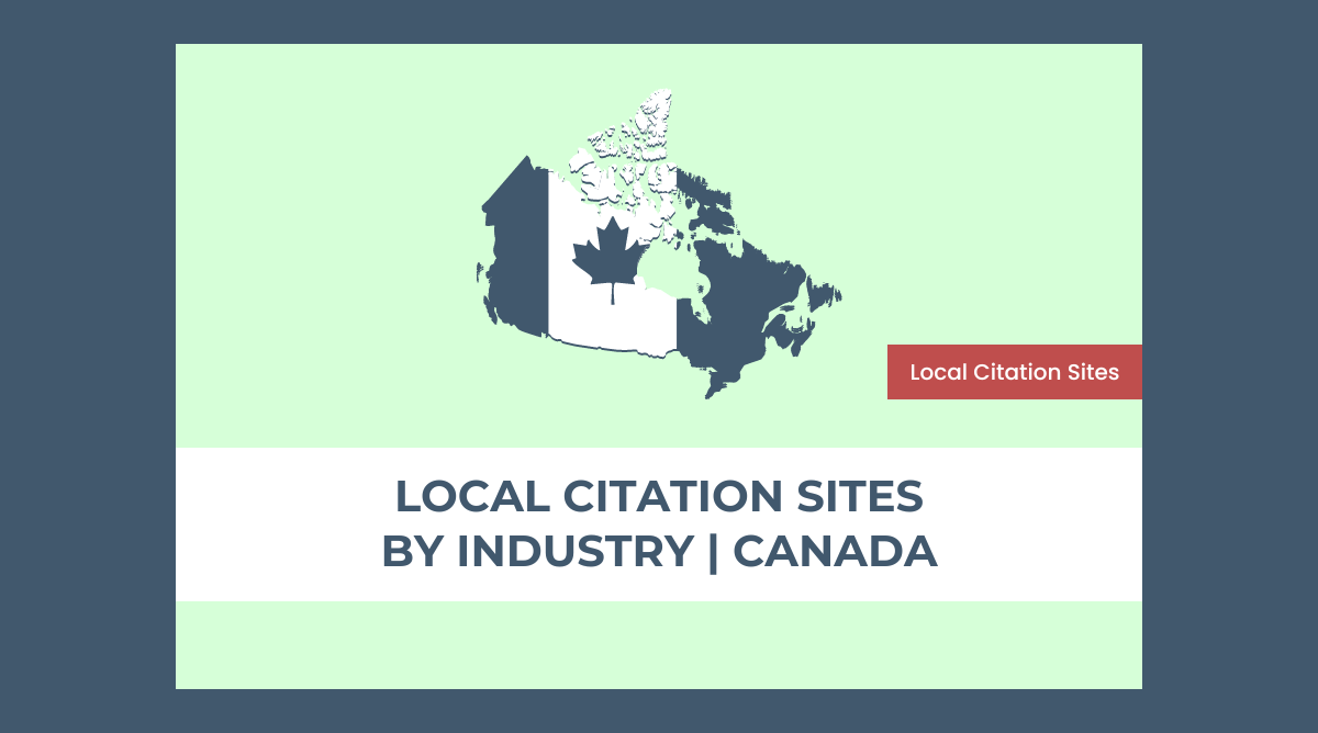 Local citation sites by industry for Canada